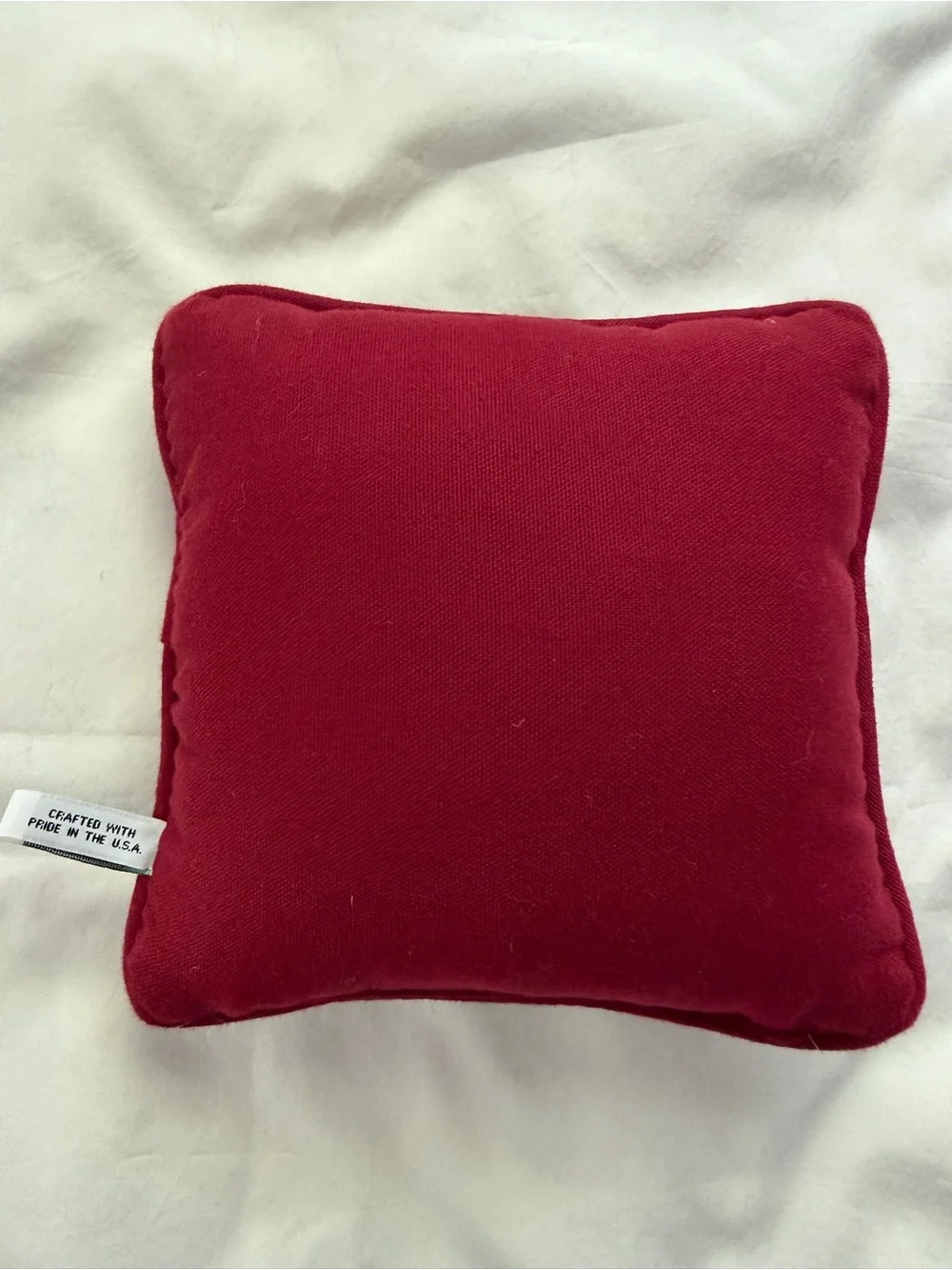 Holiday Tapestry Pillow with Red Trim - Festive Window Scene